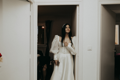 Robe de mariée Sur mesure d'occasion pas chère taille 34,36 - Joyne