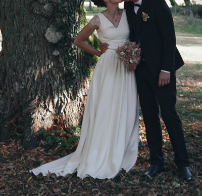 Robe de mariée Les Créations de Marie d'occasion pas chère taille 44 - Joyne