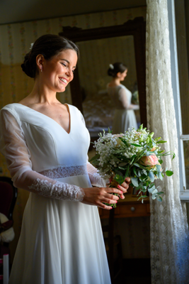 Robe de mariée Sur mesure d'occasion pas chère taille 40 - Joyne