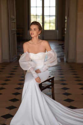 Robe de mariée pollardi fashion d'occasion pas chère taille 42,44 - Joyne