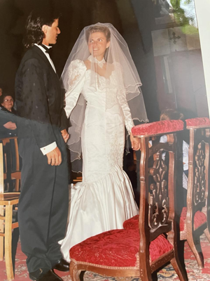 Robe de mariée Sans marque faite sur mesure d'occasion pas chère taille 36 - Joyne